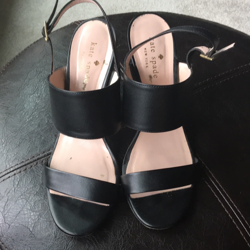 Kate Spade black leather heels